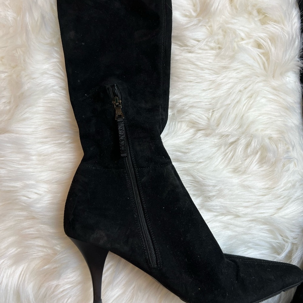 Prada tall suede heeled boots - Picture 13 of 15